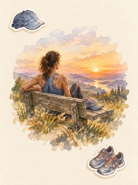 The same scene in the style Journal stickers