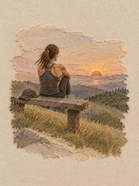 The same scene in the style Fabric Collage